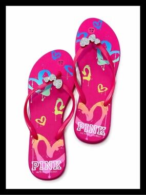 💕ⓅⒾⓃⓀ ⓋⓈ Vintage Bling Flip Flops✨NWOT✨💕